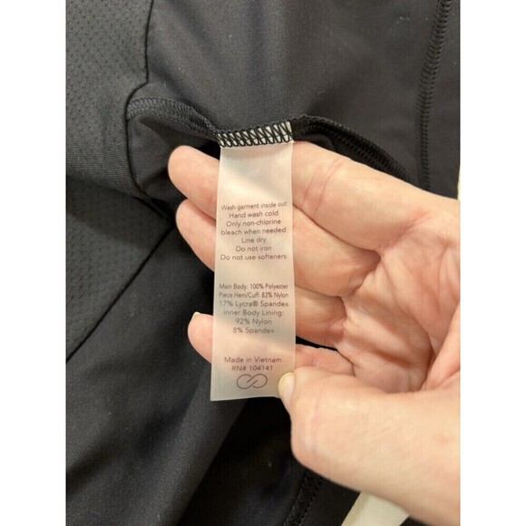 Calia Reflective Jacket Silver Black Medium Layered Look Zippered Hood - Picture 12 of 15